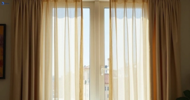 Dull dusty drapes in dolans-bay-nsw before professional cleaning